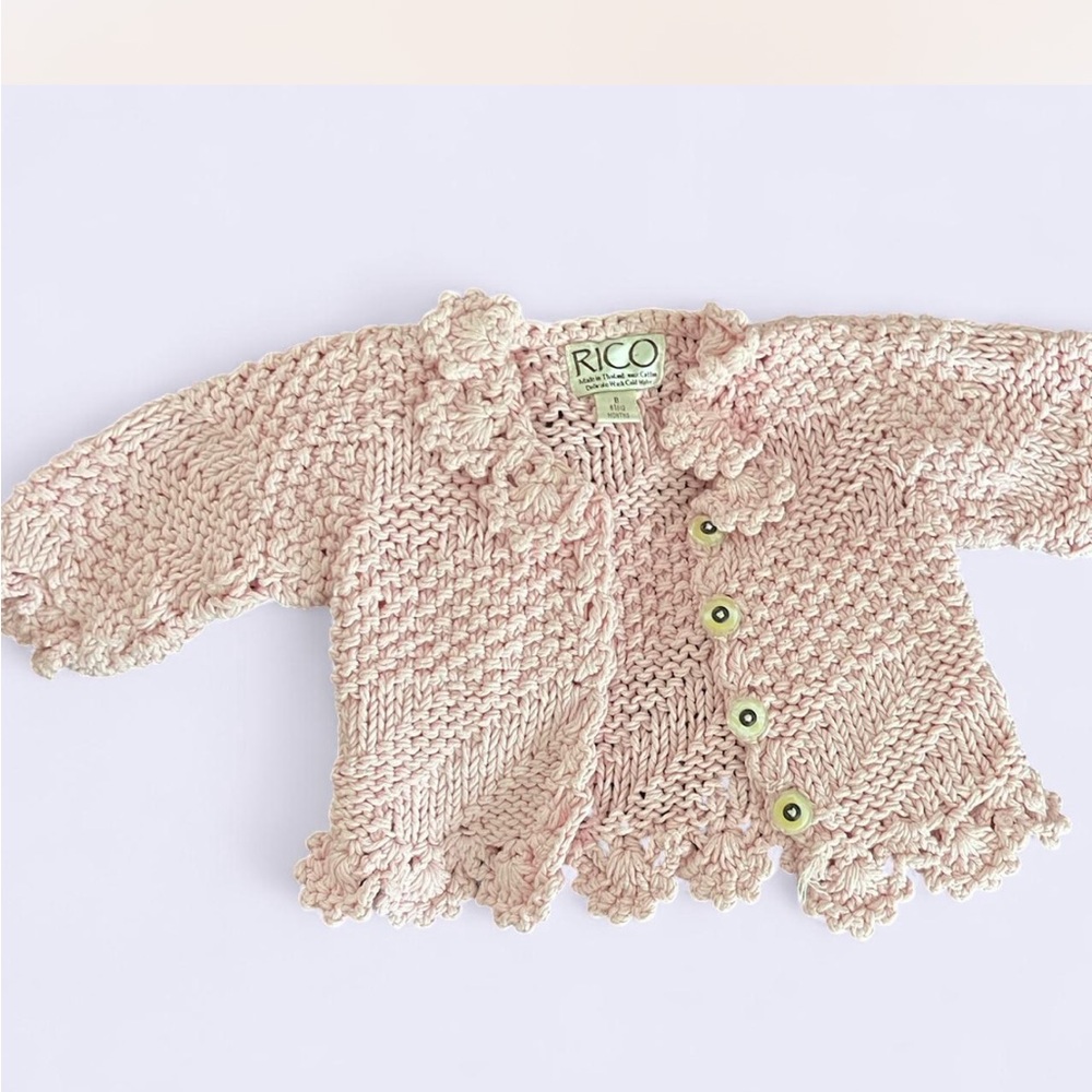 Pink Knitted Kids Cardigan